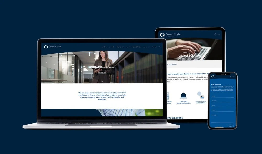 Cowell Clarke Website Computer Tablet and Iphone