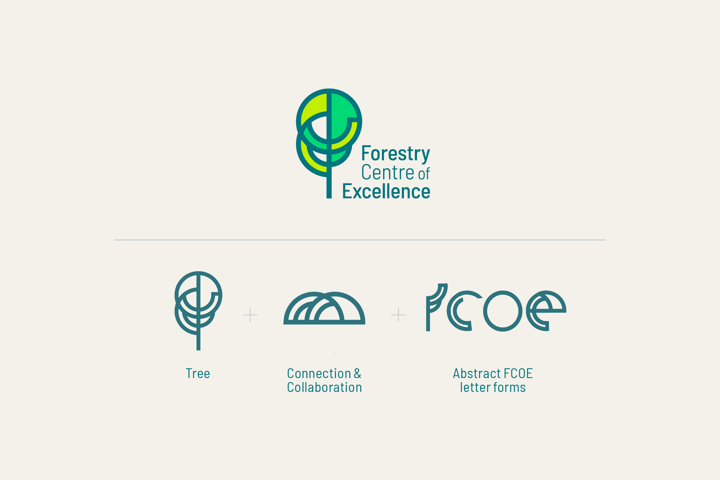 Logo Breakdown for Forestry Centre of Excellence Mount Gambier South Australia